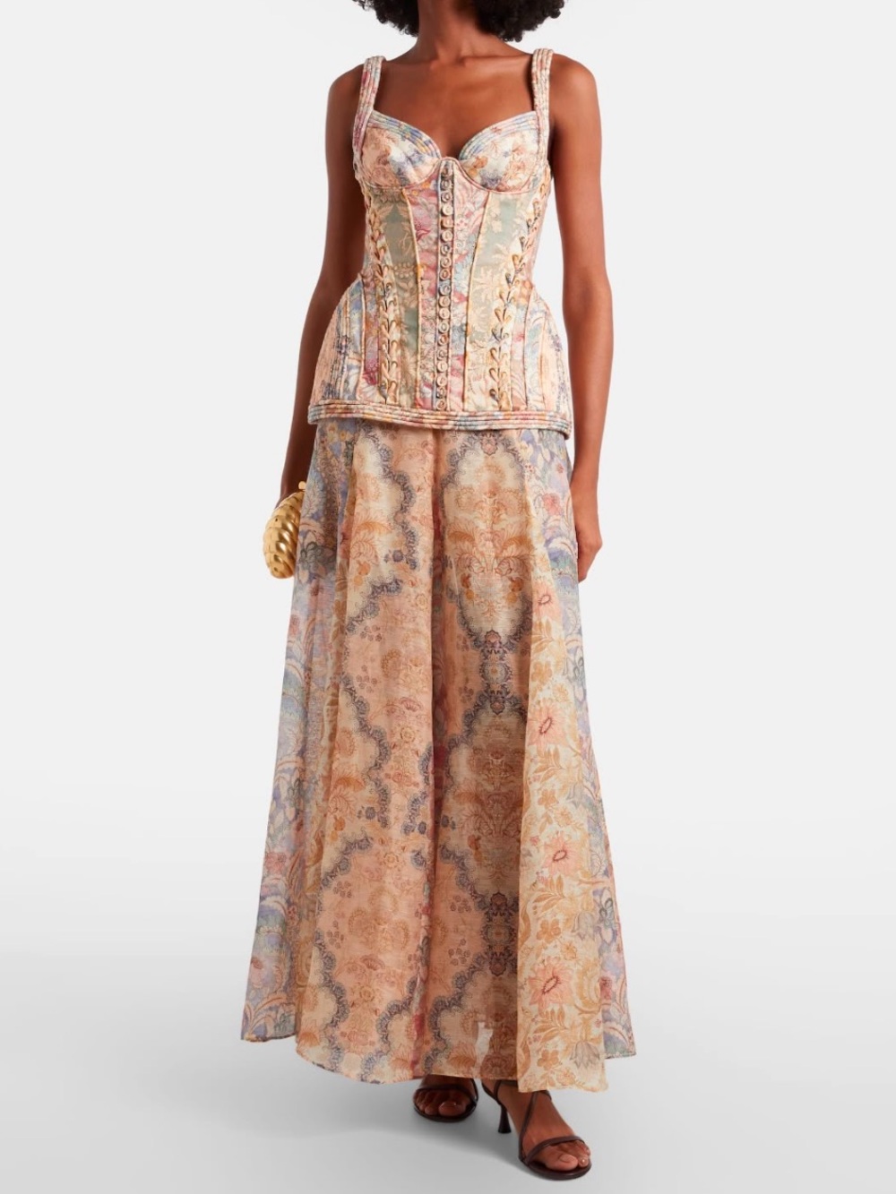 Floral Linen-Silk Maxi - Picture 4 of 4